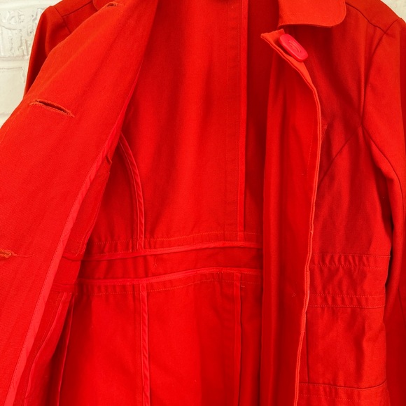 NWT Women's Vibrant Red Button-Up Coat - Picture 4 of 8